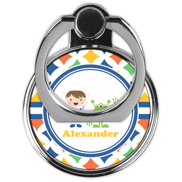 Boy's Astronaut Cell Phone Ring Stand & Holder - Front (Collapsed)