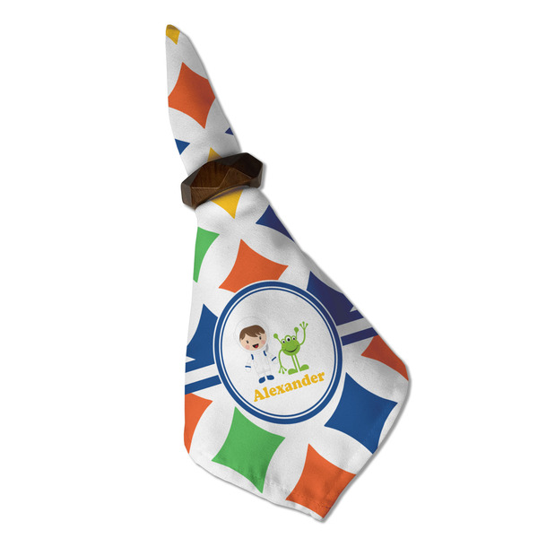 Boy's Astronaut Cloth Napkins - Personalized Dinner (Folded in Ring) (MAIN)