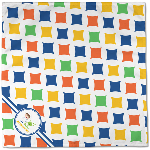 Boy's Astronaut Cloth Napkins - Personalized Dinner (Full Open)