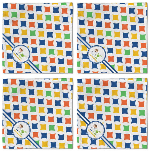 Boy's Astronaut Cloth Napkins - Personalized Lunch (APPROVAL) Set of 4