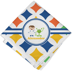 Boy's Astronaut Cloth Cocktail Napkin - Single w/ Name or Text