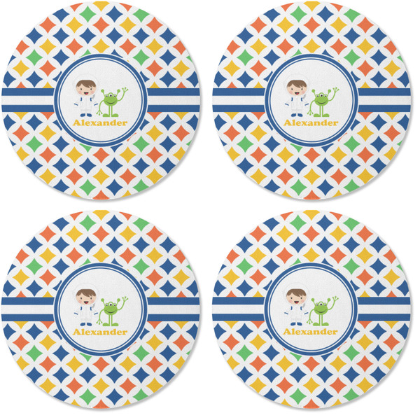 Boy's Astronaut Coaster Round Rubber Back - Apvl