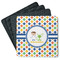 Boy's Astronaut Square Rubber Backed Coasters - Set of 4 (Personalized)