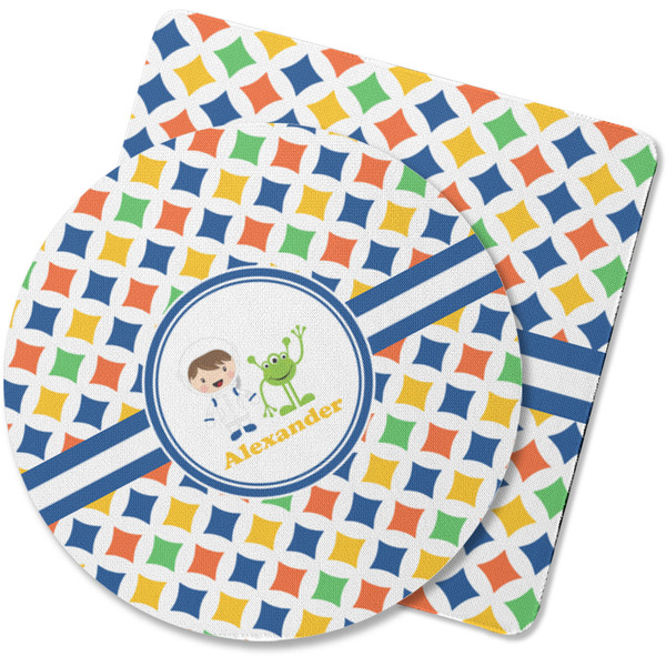 Custom Boy's Astronaut Rubber Backed Coaster (Personalized)