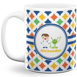 Boy's Astronaut 11 Oz Coffee Mug - White (Personalized)
