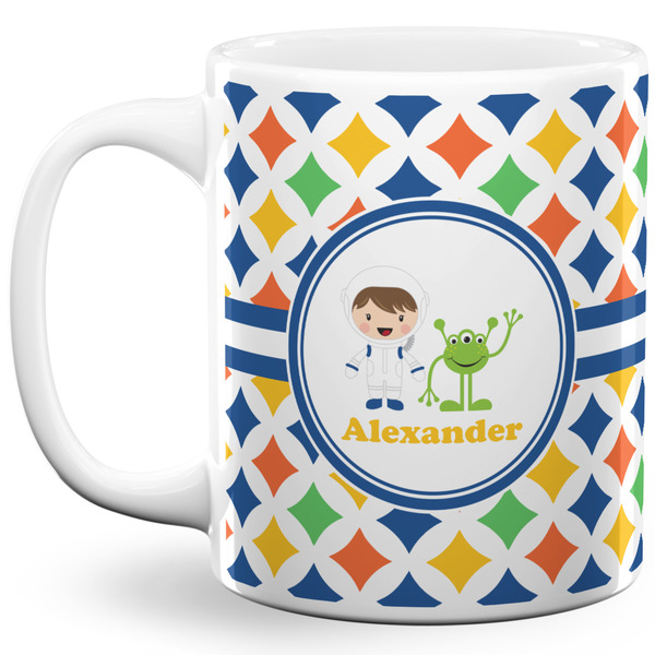 Custom Boy's Astronaut 11 Oz Coffee Mug - White (Personalized)