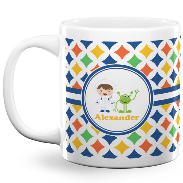 Custom Boy's Astronaut 20 Oz Coffee Mug - White (Personalized)