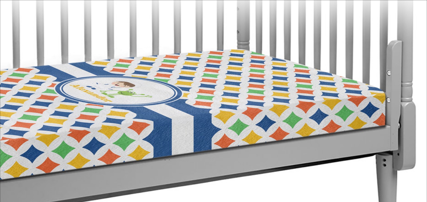 Custom Boy's Astronaut Crib Fitted Sheet (Personalized) YouCustomizeIt