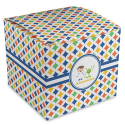 Boy's Astronaut Cube Favor Gift Boxes (Personalized)