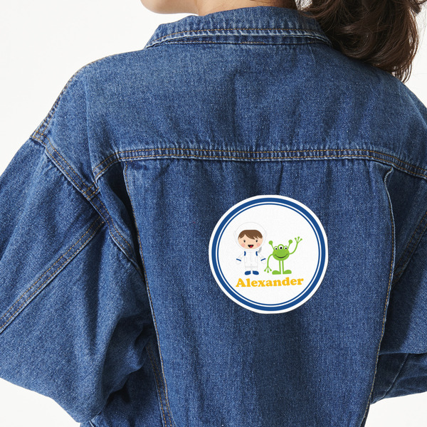 Custom Boy's Astronaut Twill Iron On Patch - Custom Shape - X-Large (Personalized)