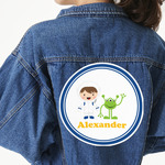 Boy's Astronaut Twill Iron On Patch - Custom Shape - 3XL (Personalized)