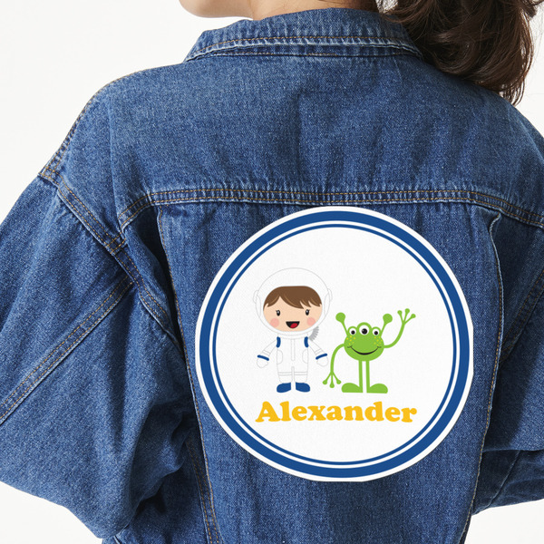 Custom Boy's Astronaut Twill Iron On Patch - Custom Shape - 3XL (Personalized)