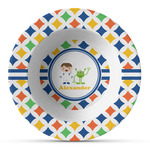 Boy's Astronaut Plastic Bowl - Microwave Safe - Composite Polymer (Personalized)