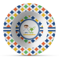 Boy's Astronaut Plastic Bowl - Microwave Safe - Composite Polymer (Personalized)