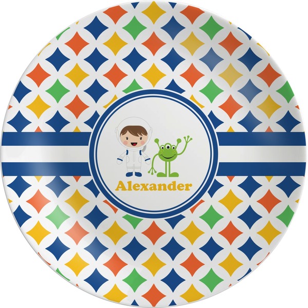 Custom Boy's Astronaut Melamine Plate (Personalized)