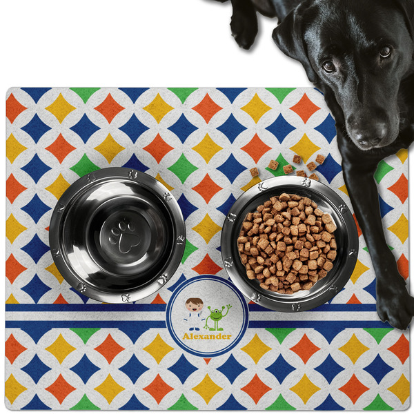 Boy's Astronaut Dog Food Mat - Large LIFESTYLE
