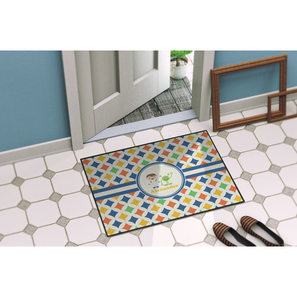 Boy's Astronaut Door Mat Lifestyle