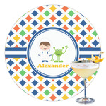 Boy's Astronaut Printed Drink Topper - 3.5" (Personalized)