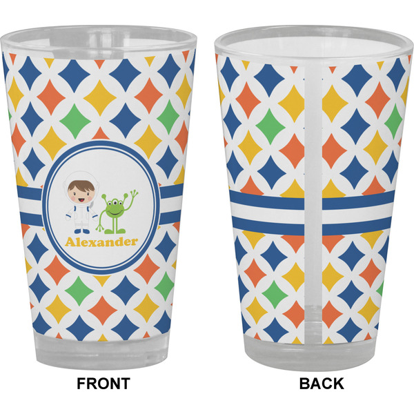 Boy's Astronaut Pint Glass - Full Color - Front & Back Views
