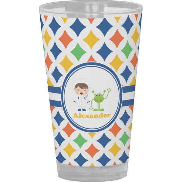 Custom Boy's Astronaut Pint Glass - Full Color (Personalized)
