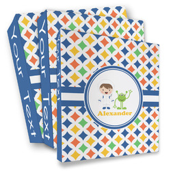 Boy's Astronaut 3 Ring Binder - Full Wrap (Personalized)