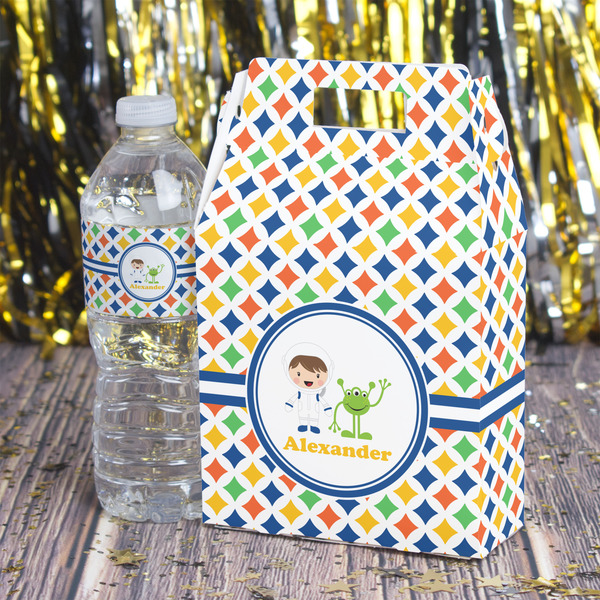 Boy's Astronaut Gable Favor Box - In Context