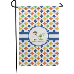 Boy's Astronaut Small Garden Flag - Double Sided w/ Name or Text