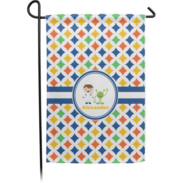 Custom Boy's Astronaut Garden Flag (Personalized)
