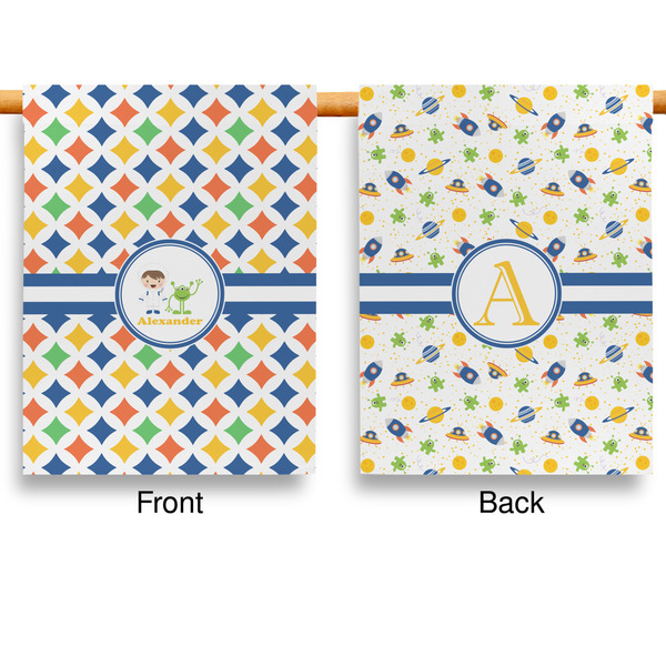 Boy's Astronaut Garden Flags - Large - Double Sided - APPROVAL