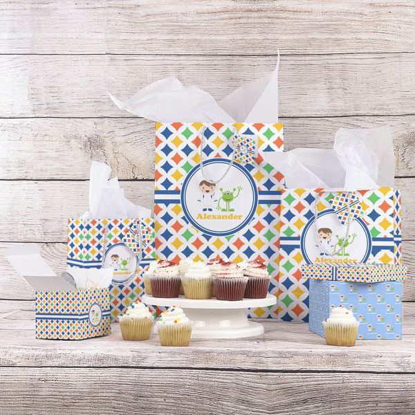 Boy's Astronaut Gift Bags - In Context