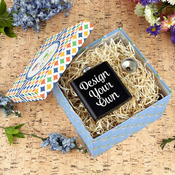 Boy's Astronaut Gift Boxes with Lid - Canvas Wrapped - Large - In Context