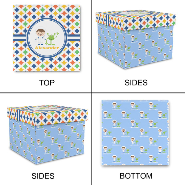 Boy's Astronaut Gift Boxes with Lid - Canvas Wrapped - Medium - Approval