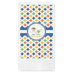 Boy's Astronaut Guest Napkins - Full Color - Embossed Edge (Personalized)