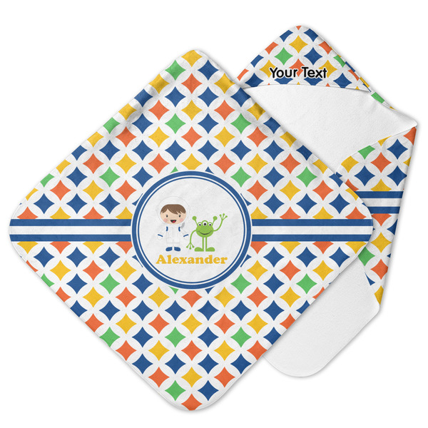 Custom Boy's Astronaut Hooded Baby Towel (Personalized)