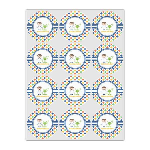 Boy's Astronaut Icing Circle - Small - Set of 12