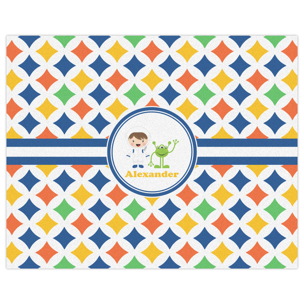 Boy's Astronaut Indoor / Outdoor Rug - 8'x10' - Front Flat