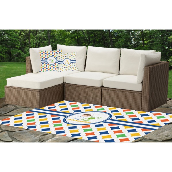 Boy's Astronaut Outdoor Mat & Cushions