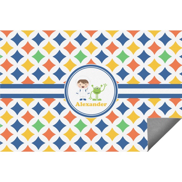 Custom Boy's Astronaut Indoor / Outdoor Rug - 3'x5' (Personalized)