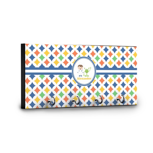 Boy's Astronaut Key Hanger - Front View with Hooks