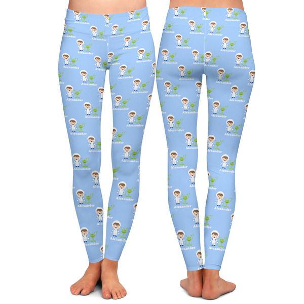 Boy's Astronaut Ladies Leggings - Front and Back