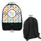 Boy's Astronaut Large Backpack - Black - Front & Back View
