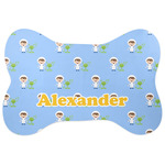 Boy's Astronaut Bone Shaped Dog Food Mat (Personalized)