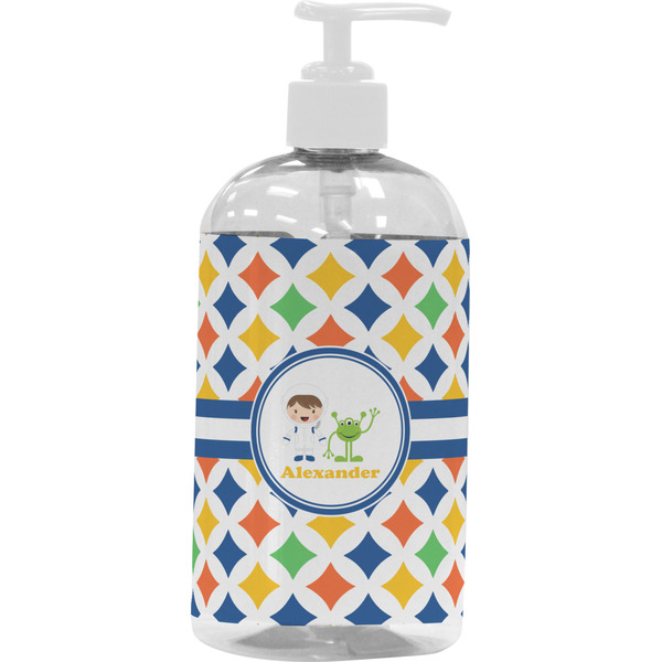Custom Boy's Astronaut Plastic Soap / Lotion Dispenser (16 oz - Large - White) (Personalized)