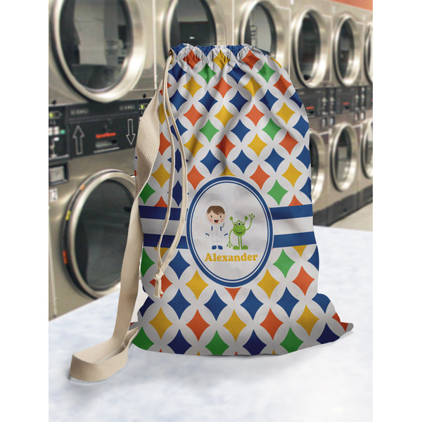 Boy's Astronaut Laundry Bag in Laundromat