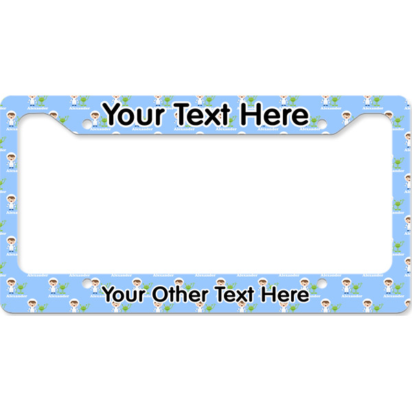 Custom Boy's Astronaut License Plate Frame - Style B (Personalized)