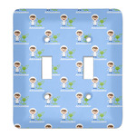 Boy's Astronaut Light Switch Cover (2 Toggle Plate) (Personalized)