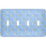 Boy's Astronaut Light Switch Cover (4 Toggle Plate) (Personalized)