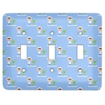 Boy's Astronaut Light Switch Cover (3 Toggle Plate) (Personalized)
