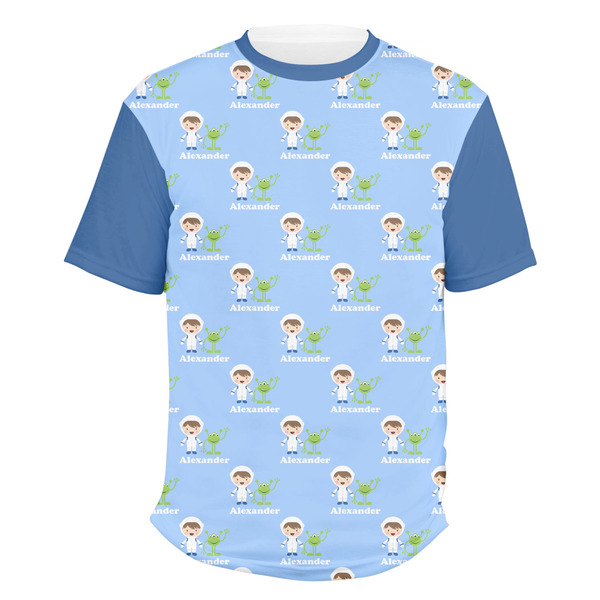 Custom Boy's Astronaut Men's Crew T-Shirt (Personalized)
