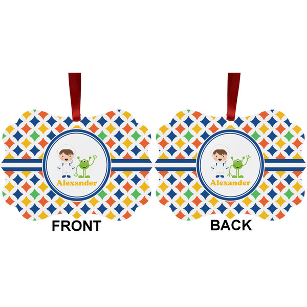 Boy's Astronaut Metal Benilux Ornament - Front and Back (APPROVAL)